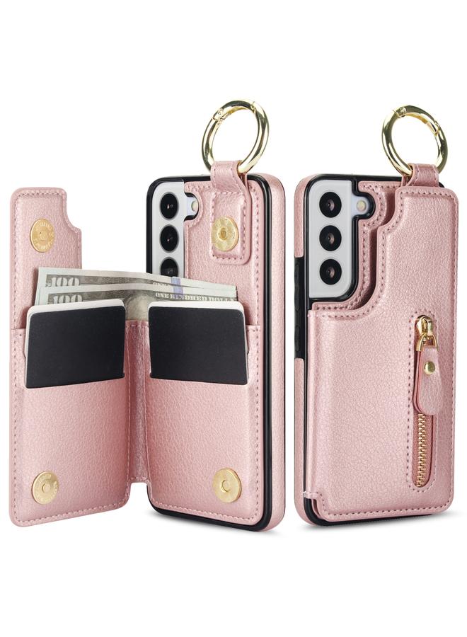 S-TOP Case For Samsung Galaxy S22+ 5G Litchi Texture Zipper Double Buckle Card Bag Phone Case - Image 2