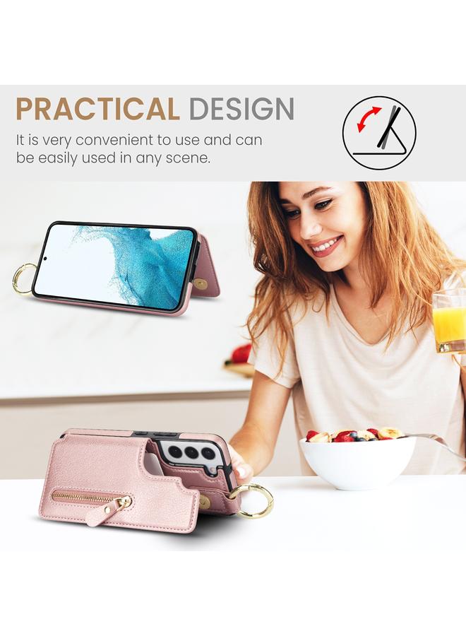 S-TOP Case For Samsung Galaxy S22+ 5G Litchi Texture Zipper Double Buckle Card Bag Phone Case - Image 4