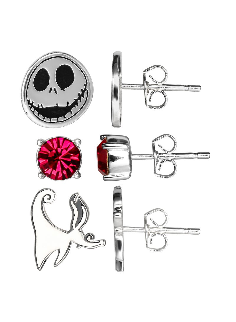 Disney Nightmare Before Christmas 3 Pack Of Stud Earrings SF00271RRRL  - Image 2