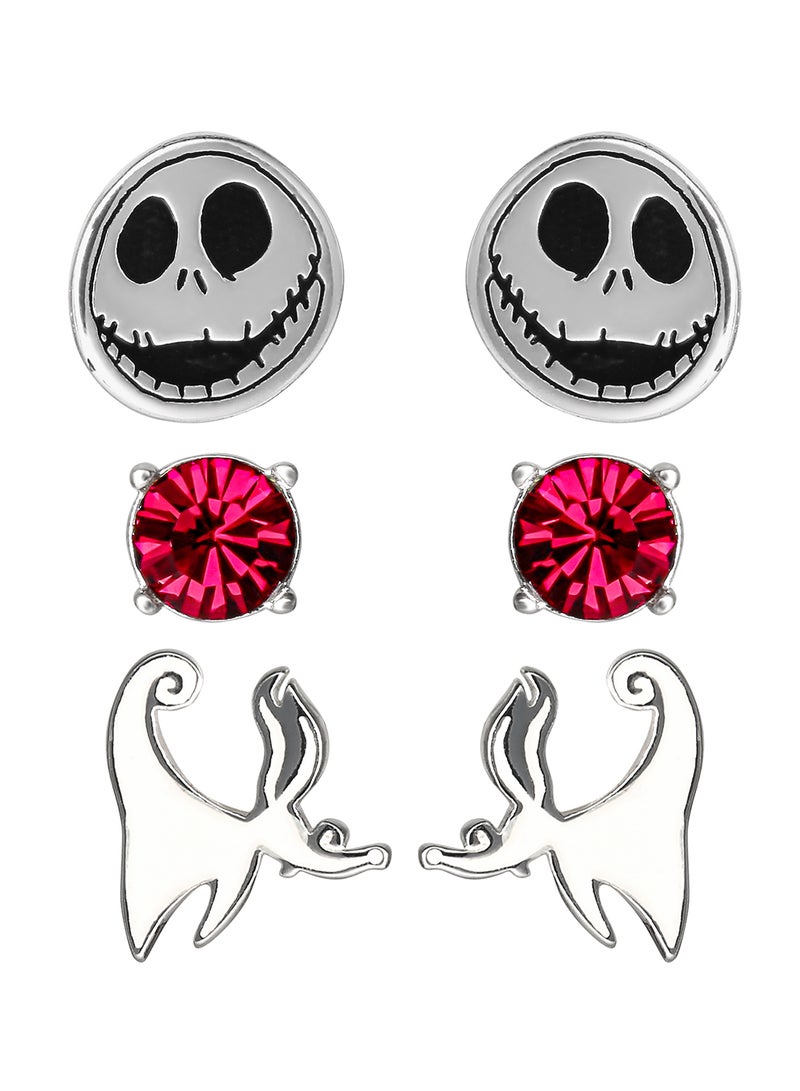 Disney Nightmare Before Christmas 3 Pack Of Stud Earrings SF00271RRRL  - Image 1