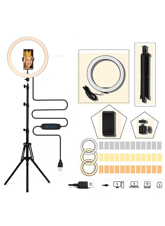 Generic Ring Light with Extendable Tripod Stand | LED Circle Lights with Phone Holder for Video Recording & Live Streaming (YouTube, Instagram, TikTok) | Compatible with Phones  - Image 2