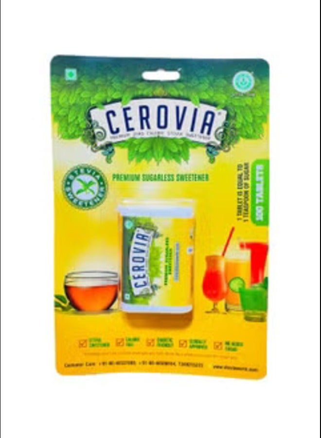 Cerovia CEROVIA - STEVIA 100 TABLETS (Premium Sugarless Sweetener-Sugar Free)  - Image 2