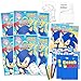 Bendon Sonic Birthday Party Favors and Supplies Set Bundle with 6 Sonic Activity Play Packs for Boys Girls with Mini Coloring Books Loot Bags and More Sonic the Hegehog Party Favors for Kids - Image 3