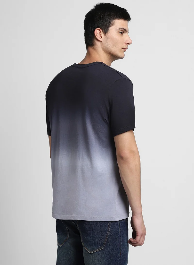 Dennis Lingo Black Crew Neck T-Shirt for Men - Slim Fit, Cotton