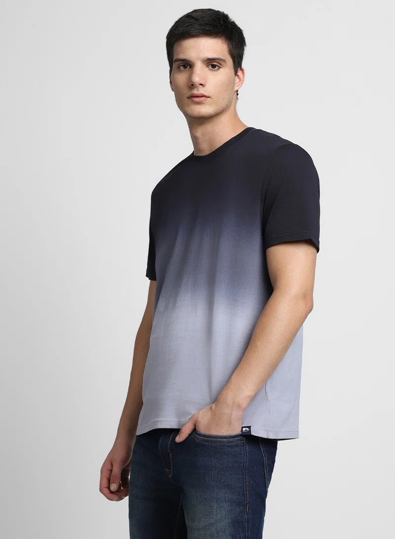 Dennis Lingo Black Crew Neck T-Shirt for Men - Slim Fit, Cotton