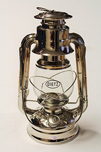 Dietz Original 76 Oil Lamp Burning Lantern Nickel Plated - Image 1