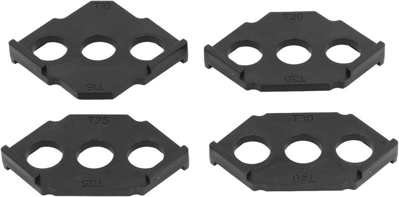 4PCS C Corner Router Templates Professional Woodworking Jig Kit for Straight Bevel Corner Trimming DIY Furniture Making ABS Plastic Durable Tool (Black) - Image 2