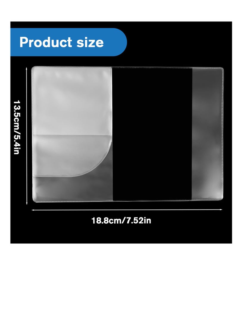5 Pack, Clear Plastic, Universal Size Passport Holder Cover with Extra Card Slots for CN, US, UK and Other Standard Size Passports - Image 2