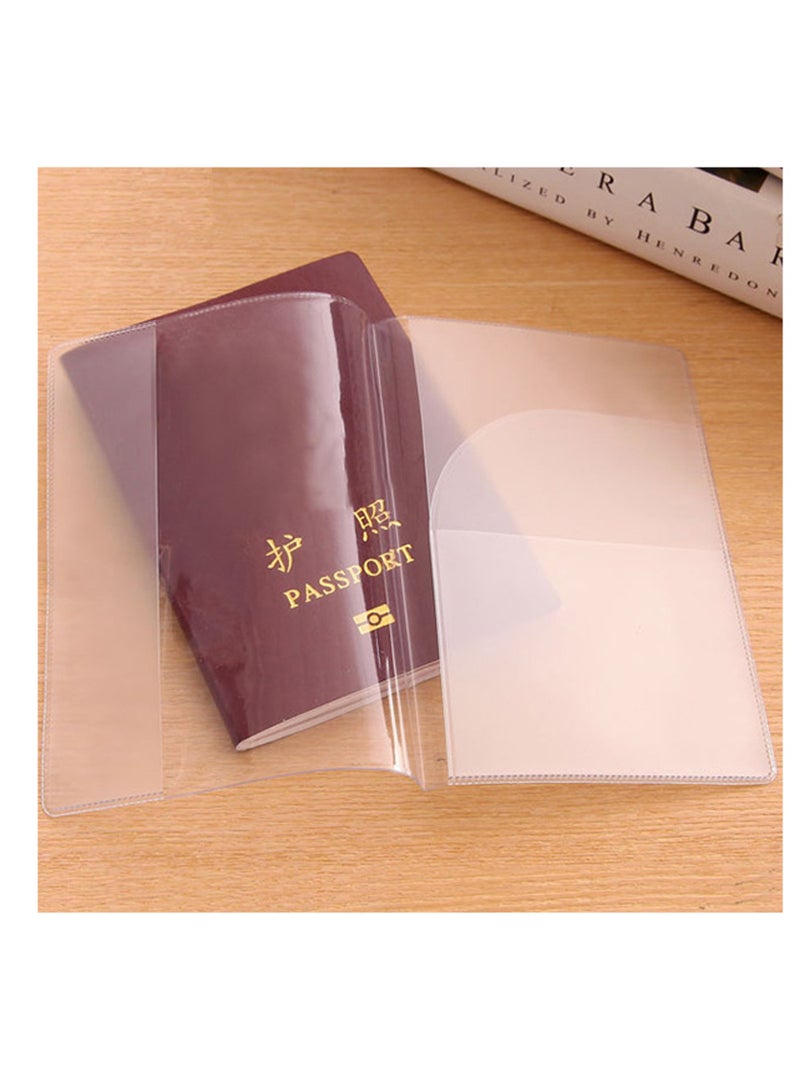 5 Pack, Clear Plastic, Universal Size Passport Holder Cover with Extra Card Slots for CN, US, UK and Other Standard Size Passports - Image 4