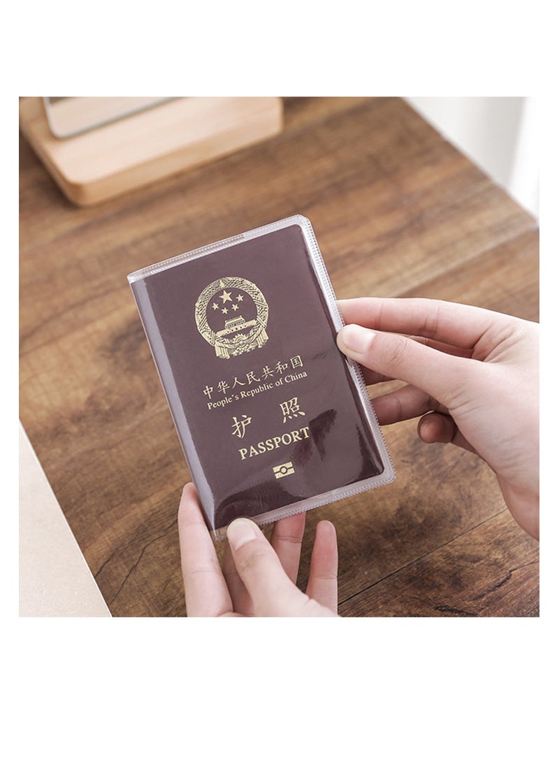 5 Pack, Clear Plastic, Universal Size Passport Holder Cover with Extra Card Slots for CN, US, UK and Other Standard Size Passports - Image 5