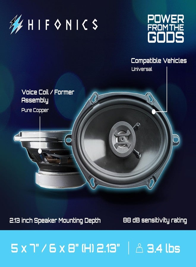 Hifonics ZS5768CX Zeus 5 x 7/6 x 8 Inch 2-Way Car Audio Coaxial Speaker System (Pair) - Image 4