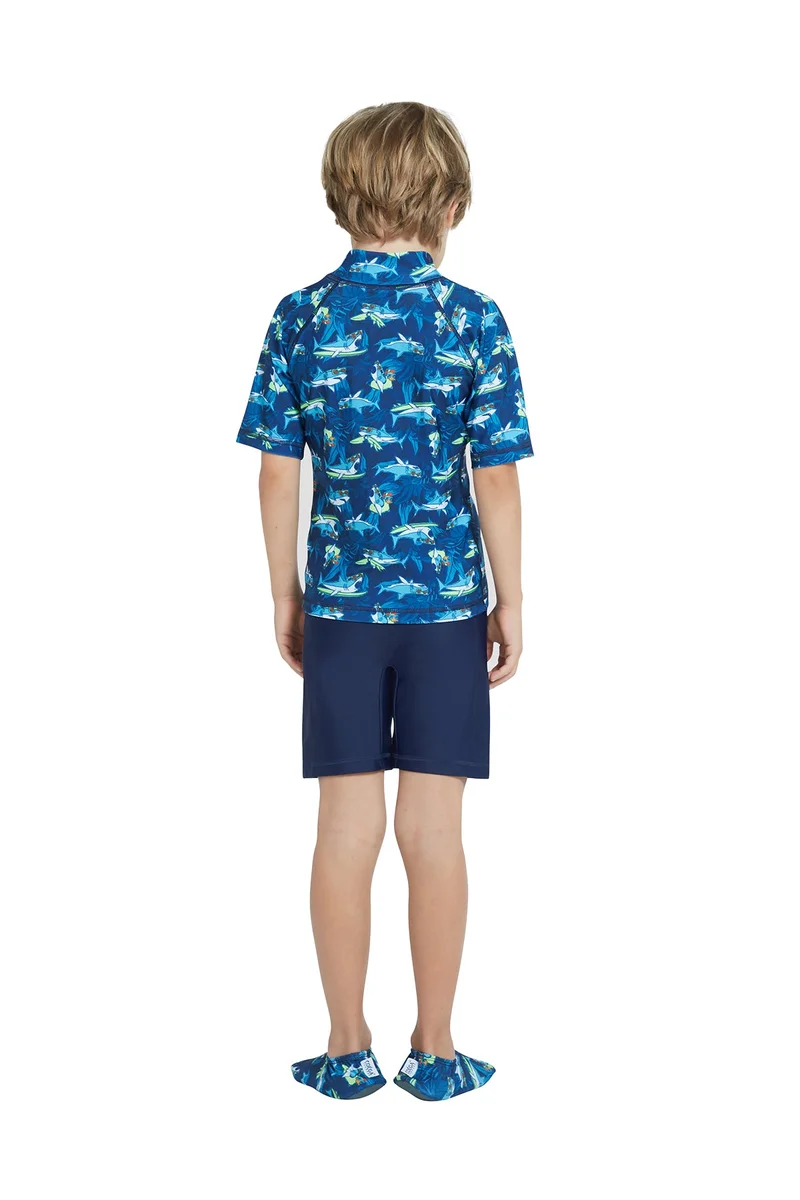 COEGA SUNWEAR COEGA Boys Kids Two-piece Swimsuit - Navy Sharks