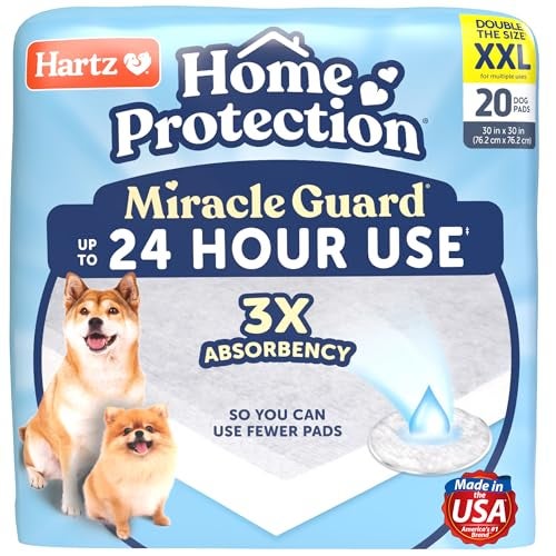 Hartz New! Hartz Home Protection Miracle Guard Dog Pads, XXL Size 20 Count, 3X Absorbency & 3X Longer use, Won't Leak and Odor Eliminating - Image 1