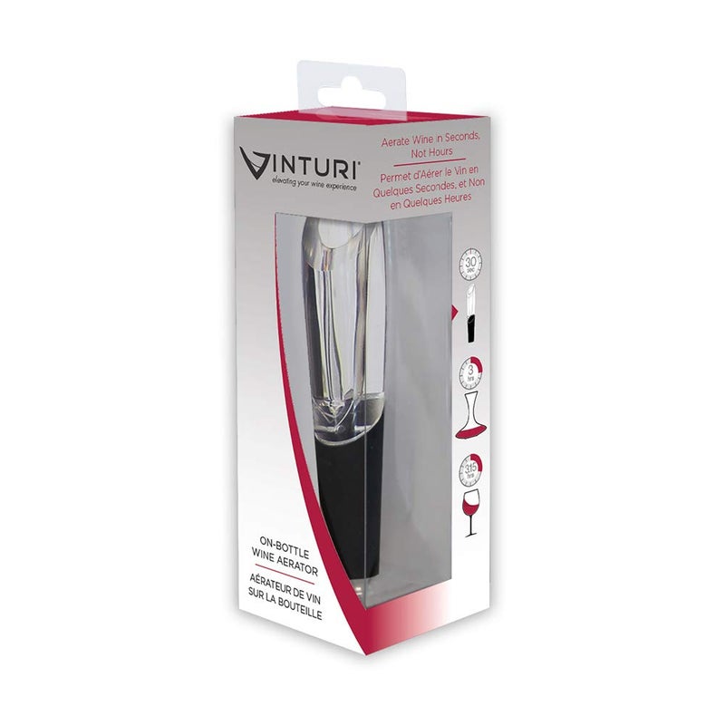 Vinturi On-Bottle Aerator for Red and White Wines, 1, Black - Image 4