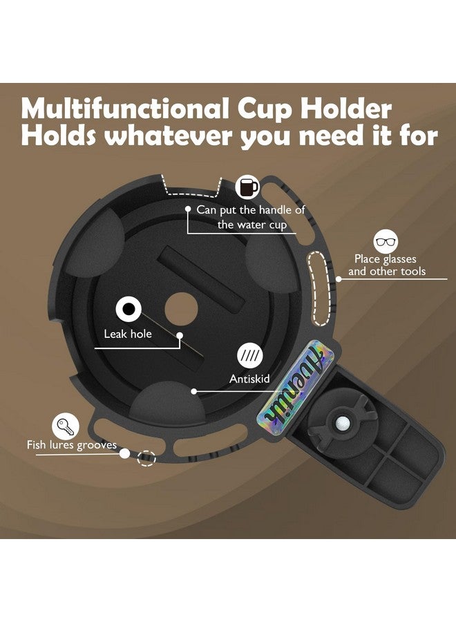 EDSRDUX Desk Cup Holder, Anti-Spill Table Cup Holder for Water Bottles, Wheelchairs, Workstations, Gaming Desk Accessories. (Black, Large) - Image 3