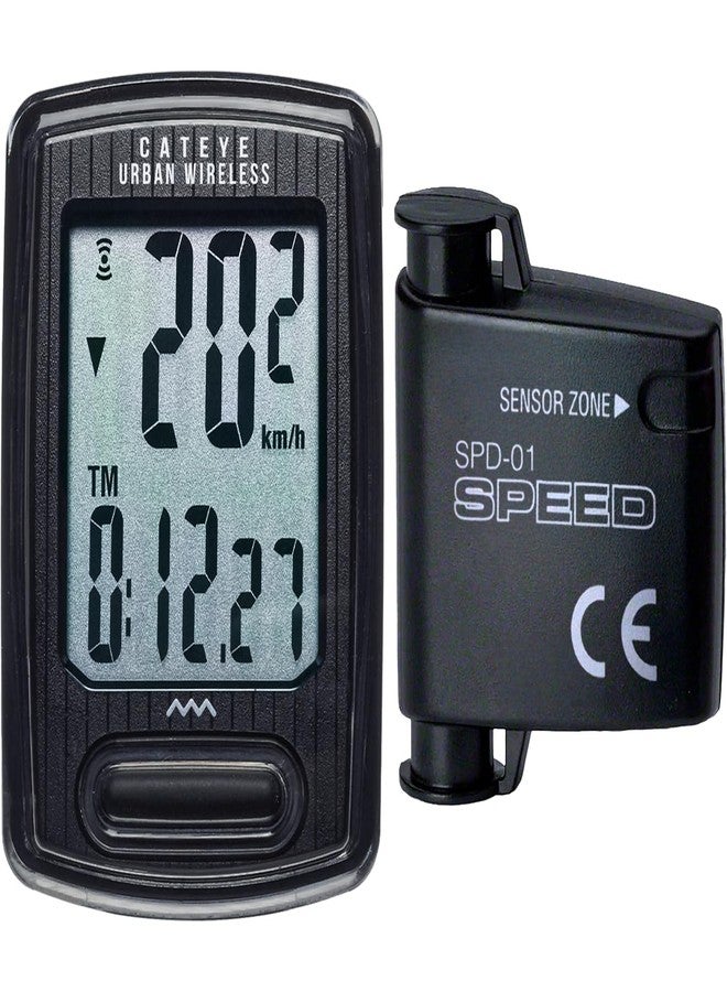 CATEYE Urban Wireless Bike Computer - Analog Speedometer & Odometer with Calorie Tracking, FlexTight™ Mount, Auto Start/Stop, Programmable Odometer & Easy Setup for All Bikes - Image 1
