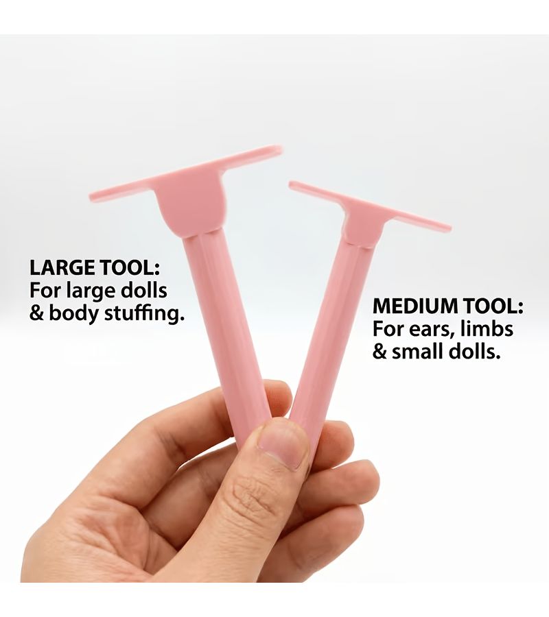 3D Printed Doll Stuffing Tool Set Orange White Purple Pink Ergonomic Filling Kit - Image 2
