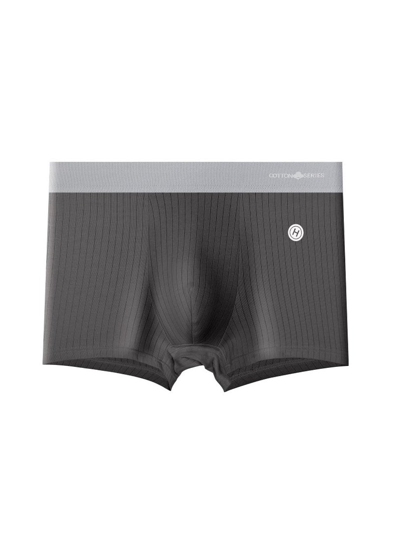 Boxed Men's Solid Color Breathable Four Corner Underwear Of 4 Pieces  - Image 4