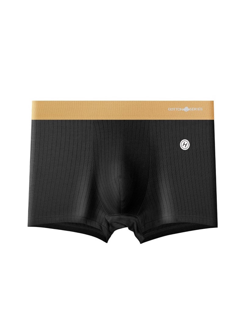 Boxed Men's Solid Color Breathable Four Corner Underwear Of 4 Pieces  - Image 5