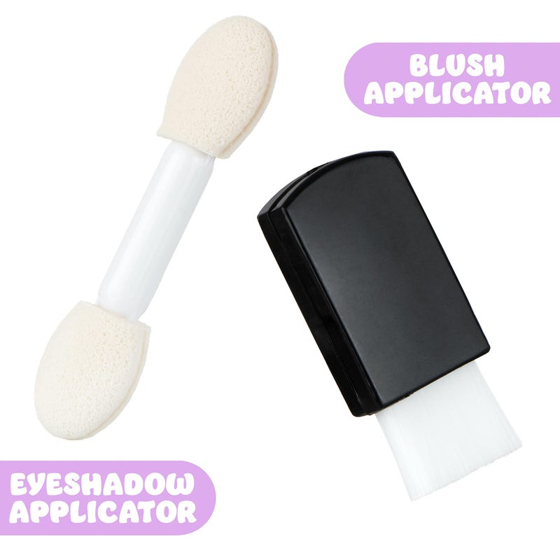 Expressions Perfectly Me Glisten & Glitter Makeup Palette 10 Color Eyeshadow Palette & Blush Makeup Novelty Beauty Set, Fold Out Compact with Mirror, Washable, Non-Toxic - Image 4