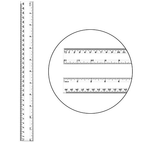 Chuangdi 20 Pieces 12 Inch Rulers Bulk Plastic Colorful Rulers for Kids Student Classroom School Office(Clear Color,Classic) - Image 2