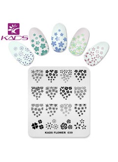 KADS KADS Nail Art Stamp Plate Flower Series Nail stamping plate Template Image Plate Nail Art DIY Decoration Tool  - Image 4