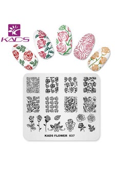 KADS KADS Nail Art Stamp Plate Flower Series Nail stamping plate Template Image Plate Nail Art DIY Decoration Tool  - Image 3
