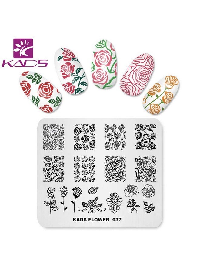KADS Nail Art Stamp Plate Flower Series Nail stamping plate Template Image Plate Nail Art DIY Decoration Tool - Image 3