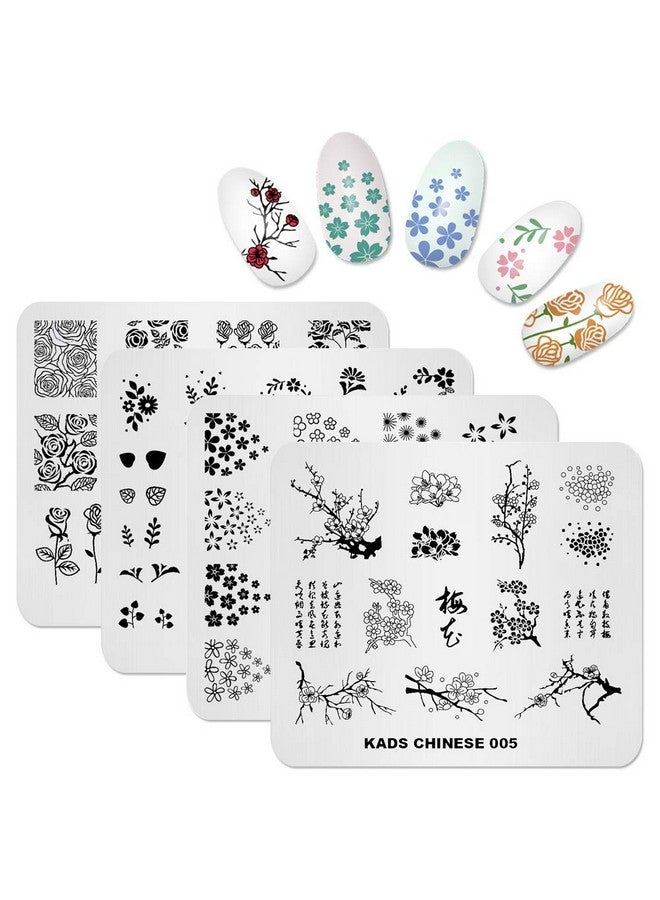 KADS Nail Art Stamp Plate Flower Series Nail stamping plate Template Image Plate Nail Art DIY Decoration Tool - Image 1