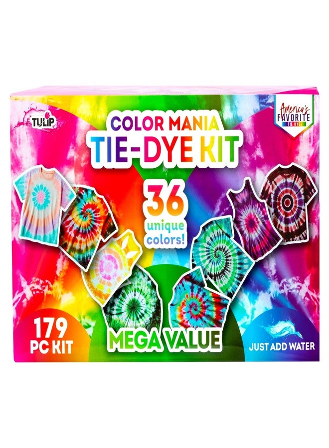 توليب صبغة توليب وان ستيب تاي داي كولور مانيا، 36 لونًا نابضًا بالحياة، مجموعة صبغة تاي داي الكل في واحد للمجموعات الكبيرة، زجاجات صبغة دائمة للأقمشة مملوءة مسبقًا، قفازات، تعليمات الاستخدام - Image 2