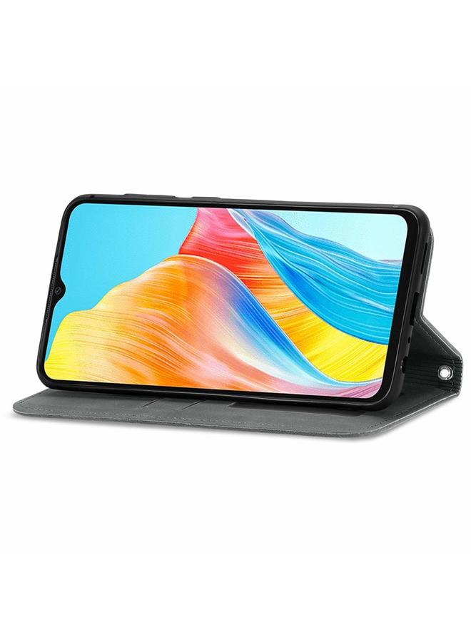 S-TOP Case For OPPO A38 Retro Skin Feel Magnetic Flip Leather Phone Case - Image 4