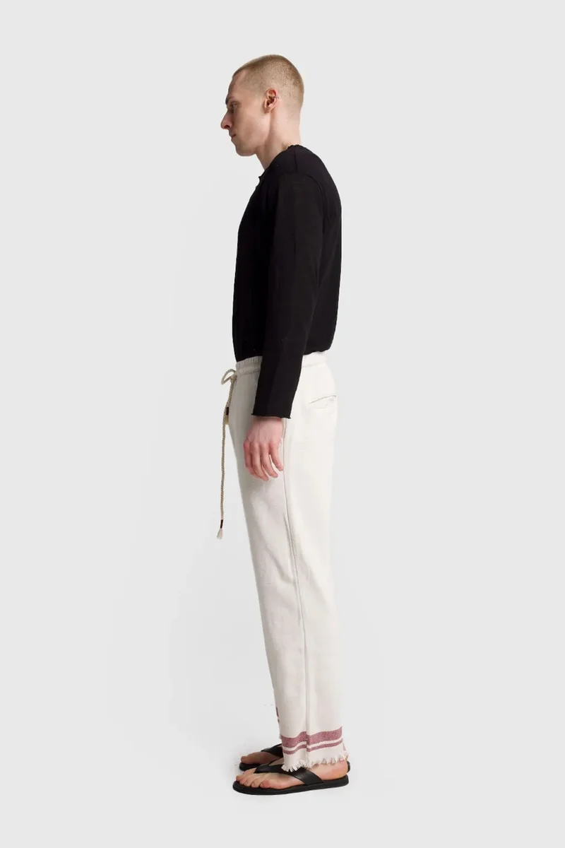 Giesto Dusty White GIESTO Men's Cotton Knit Pants for Men | Best Price UAE