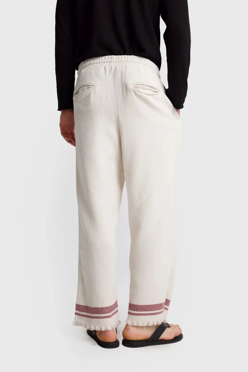 Giesto Dusty White GIESTO Men's Cotton Knit Pants for Men | Best Price UAE