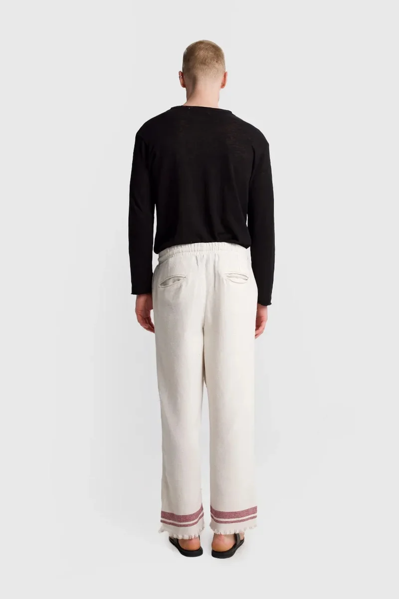 Giesto Dusty White GIESTO Men's Cotton Knit Pants for Men | Best Price UAE