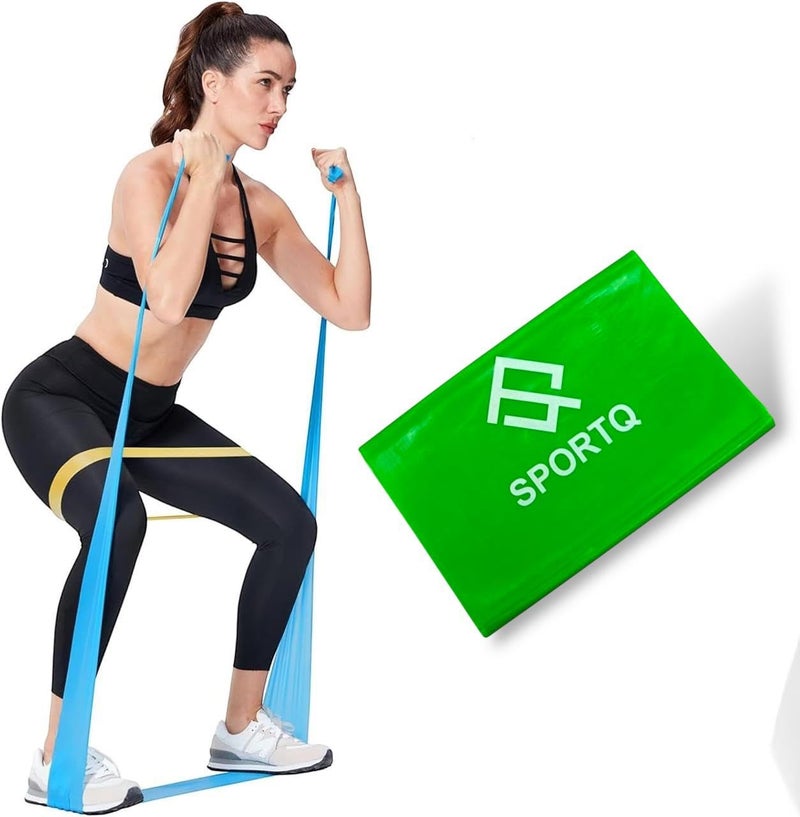 SportQ Exercise Latex Resistance Bands Set Resistance Bands for Physical Therapy Strength Training Fitness Ballet Yoga - Image 1