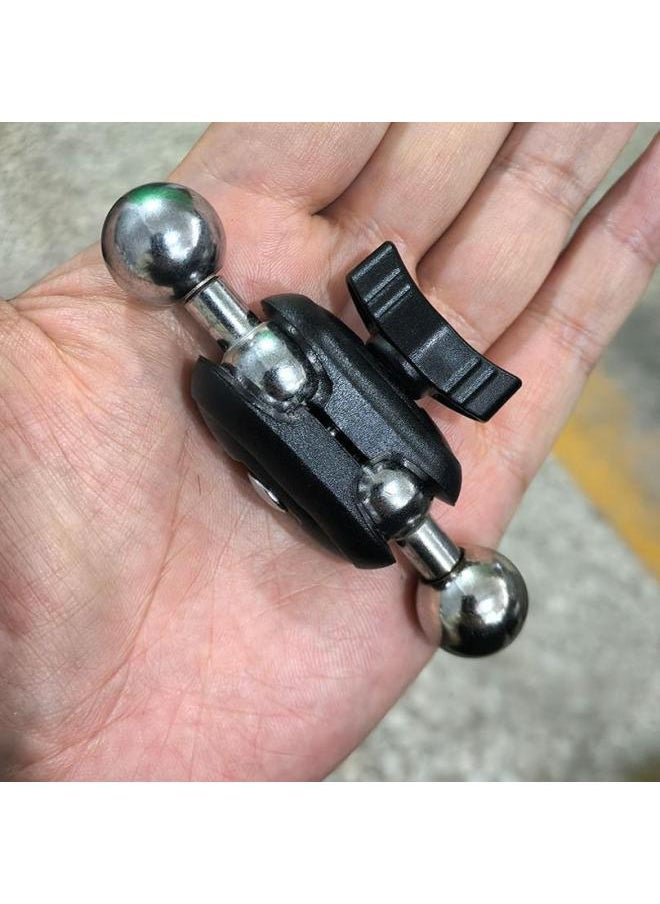 Generic 17mm Ball Head To 1/4 Inner And Outer Mobile Phone Bracket Replacement Pan/tilt Universal Wheel Adapter Pea Pods Connection Accessories-Body Color:Double Metal Ball Steering Joint (double 1/4 Screw)  - Image 2