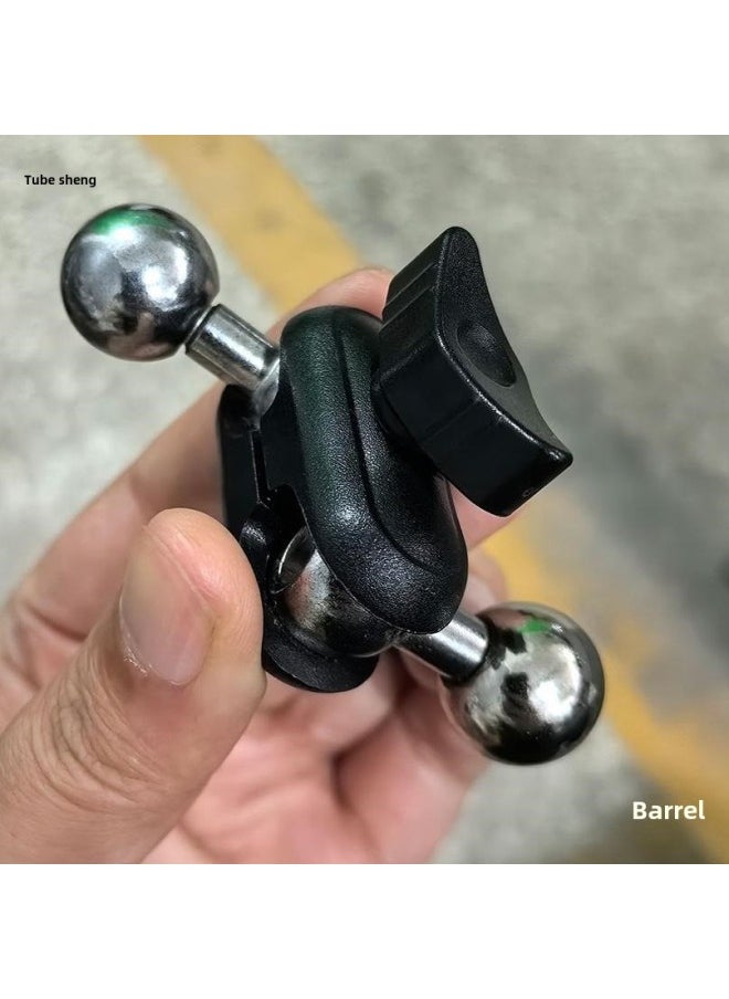 Generic 17mm Ball Head To 1/4 Inner And Outer Mobile Phone Bracket Replacement Pan/tilt Universal Wheel Adapter Pea Pods Connection Accessories-Body Color:Double Metal Ball Steering Joint (double 1/4 Screw)  - Image 5