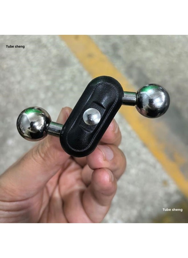 Generic 17mm Ball Head To 1/4 Inner And Outer Mobile Phone Bracket Replacement Pan/tilt Universal Wheel Adapter Pea Pods Connection Accessories-Body Color:Double Metal Ball Steering Joint (double 1/4 Screw)  - Image 4