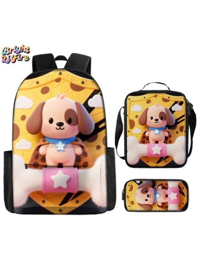 Bright Li Fire Fun cartoon print three-piece set surprise launch! Outing/Sports/Learning General | Cute Design + Super Practical Combination - 22 - Image 1