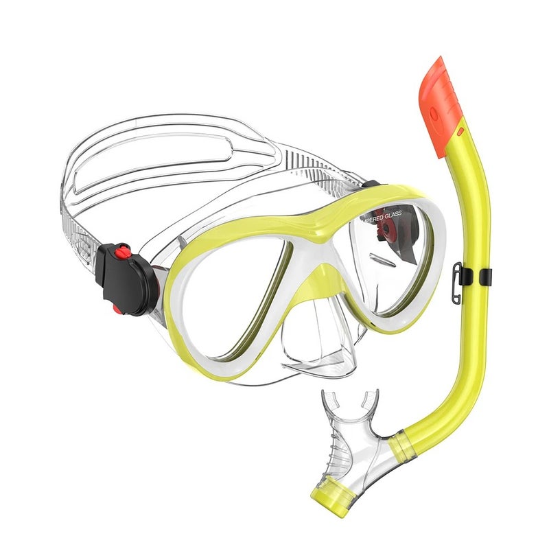 Bluejw Swim Mask Snorkel Mask Set Dive Goggles Silicone Swim Glasses with Nose Cover for Kids  Snorkel Set Scuba Diving Set - Image 5