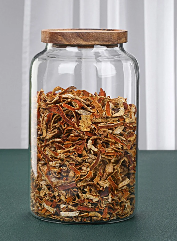 1Chase Borosilicate Glass Coffee Storage Jar with Lids Thicken Glass Coffee Canister