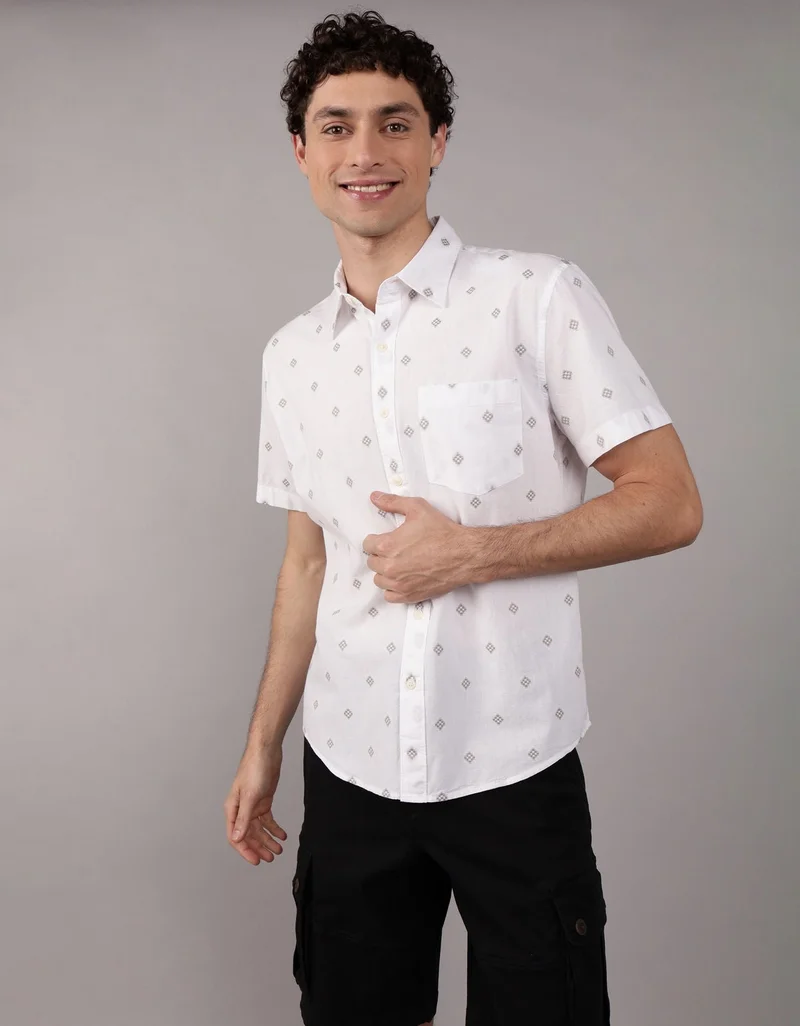 AE Poolside Printed Button-Up Shirt