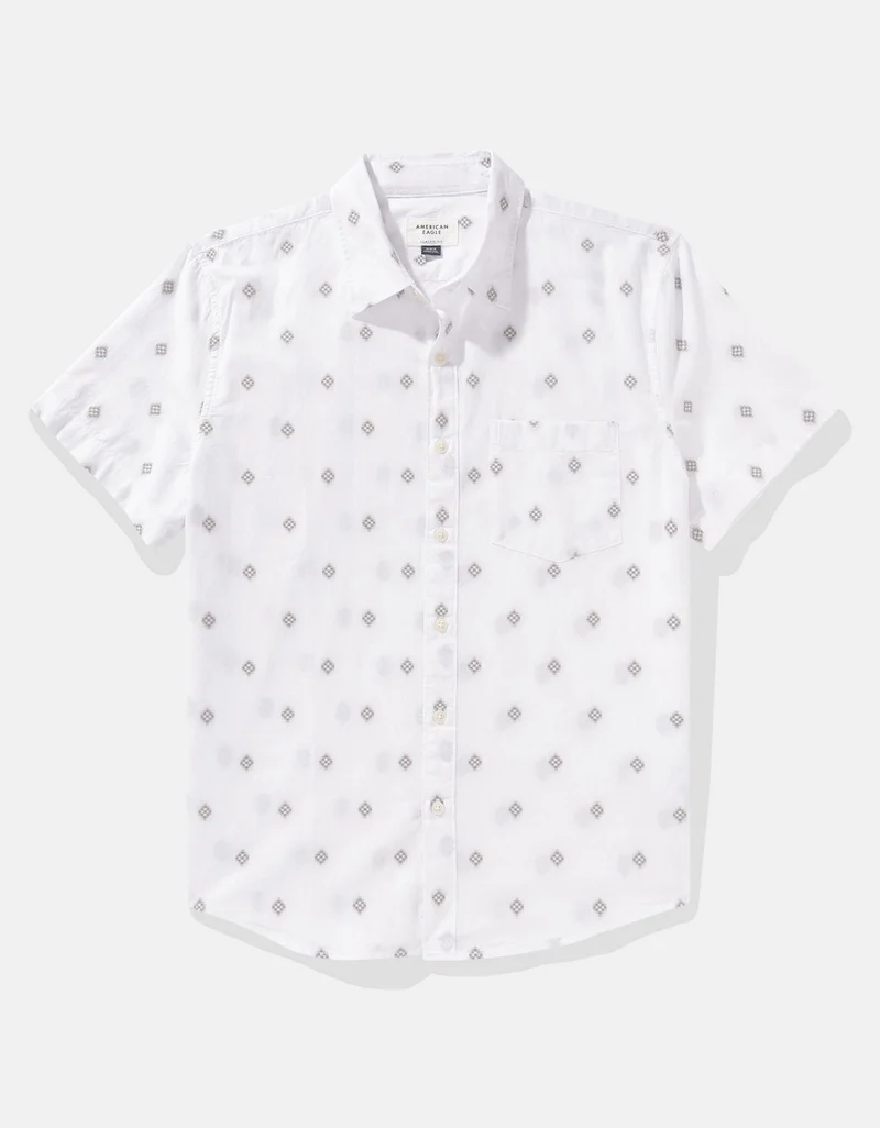 امريكان ايجل قميص مع أزرار مزيّن بطبعة