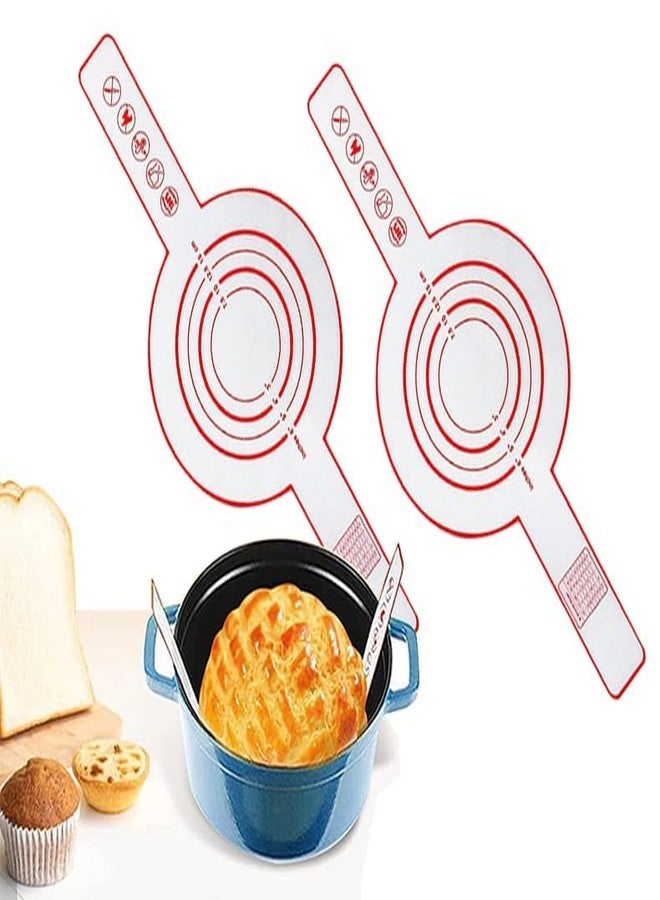 Cielasis 2 Pieces Silicone Bread Sling, Non-Stick Silicone Baking Mat for Sourdough Bread, Easy to Transfer Sourdough Bread,Reusable Long Handles Sourdough Silicone Bread Sling Dutch Oven Baking Mat - Image 2