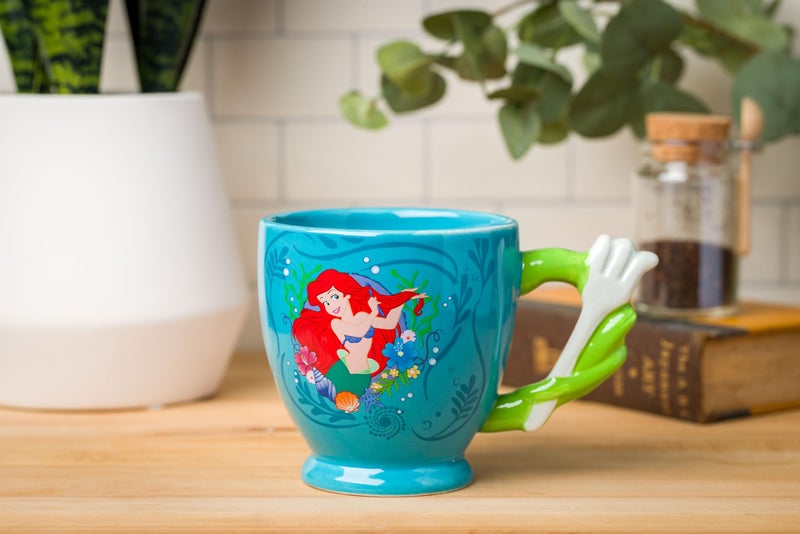 Silver Buffalo Disney Princess The Little Mermaid Ariel Dinglehopper Fork Hair Brush 3D Sculpted Handle Ceramic Mug, 20 Ounces - Image 2