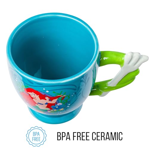 Silver Buffalo Disney Princess The Little Mermaid Ariel Dinglehopper Fork Hair Brush 3D Sculpted Handle Ceramic Mug, 20 Ounces - Image 4