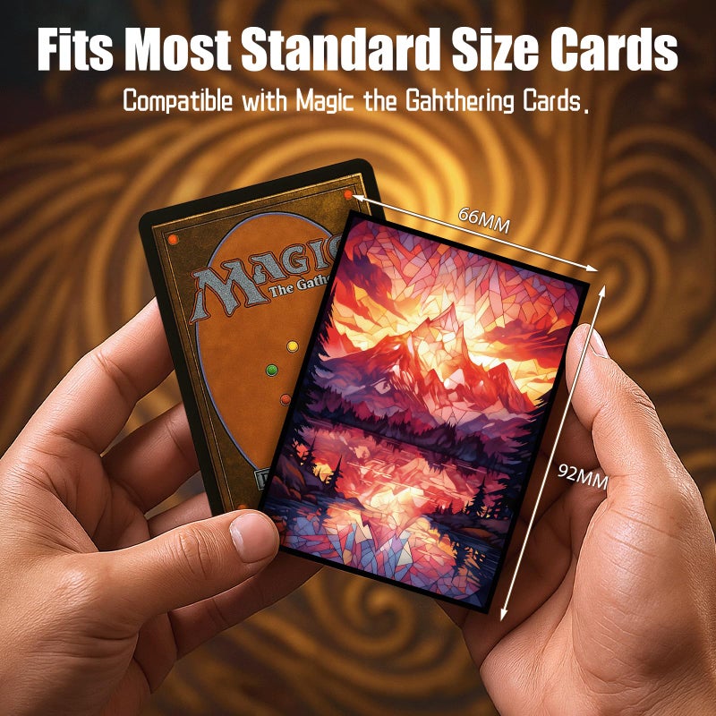 Kiiransr MTG Card Sleeves - Moutain Ultra Clear Front & Matte Finish Back, 100 Count Standard Size Matte Art Sleeve for Magic The Gathering - Image 4