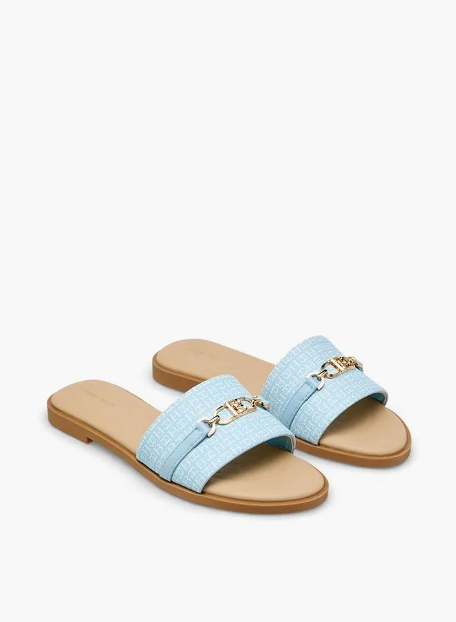 Flora Bella By Shoexpress Flora Bella Women Monogram Print Slip-On Sandals