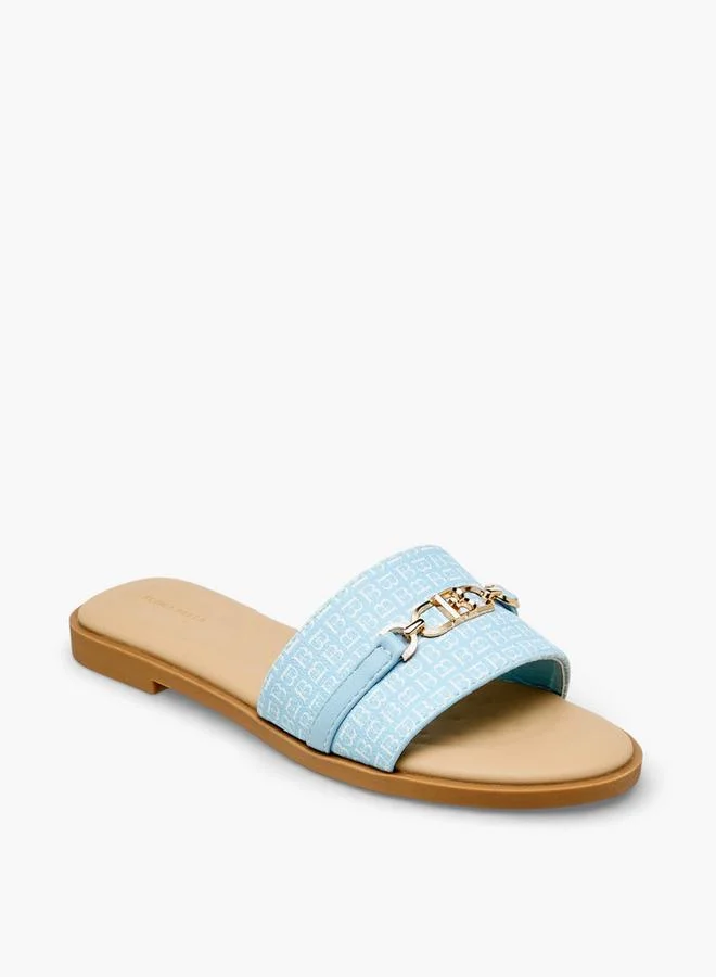 Flora Bella By Shoexpress Flora Bella Women Monogram Print Slip-On Sandals
