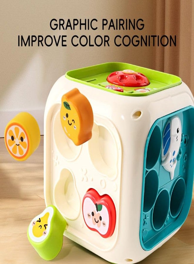 Cable World Montessori Toys 6 in 1 Baby Sensory Toy for Kids Educational Learning Shape Sorter Activity Stacking Toys Baby Shape Sorting Interactive Toy Fine Motor Skill Developmental,Multicolor - Image 5
